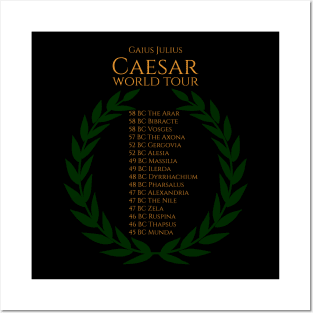 Roman History Gaius Julius Caesar World Tour Posters and Art